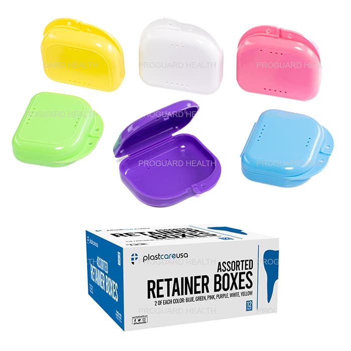 House Brand Retainer Boxes, Assorted Colors, Standard Size, 12/Box - House Brand Retainer Boxes - Assorted Colors - Image 1