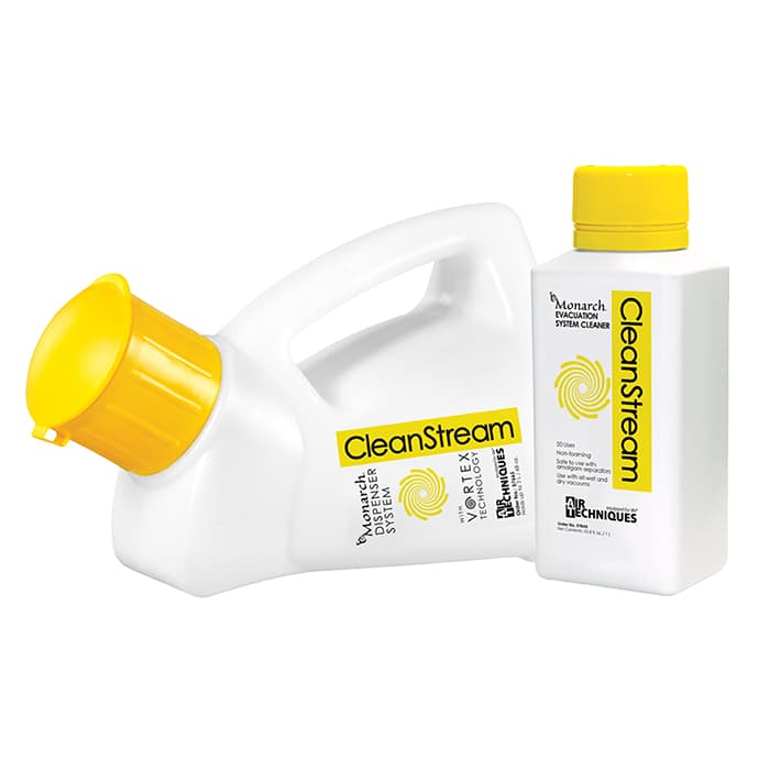 Air Techniques Monarch CleanStream Evacuation System Cleaner, Concentrated, 2.5L (84.5 oz), 125 Cleanings, 57850 thumbnail 14