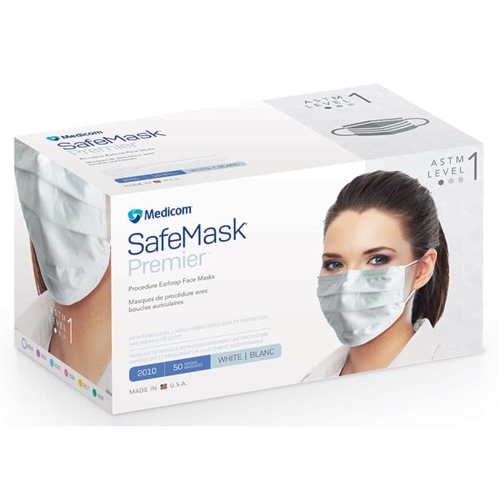SafeMask Premier Procedure Face Mask, ASTM Level 1, Ear Loop, Yellow, 50/Box thumbnail 19