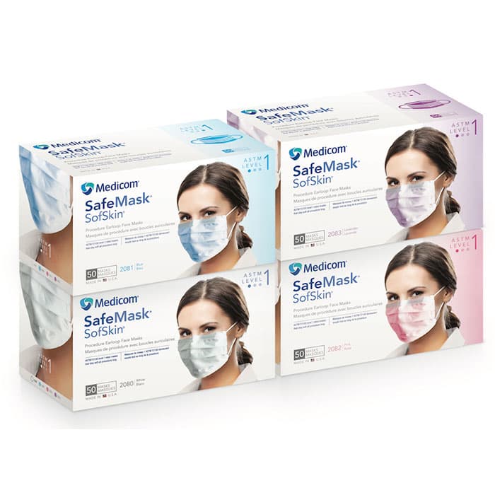 SafeMask SofSkin Procedure Earloop Face Masks, ASTM Level 1, Blue, 50/Box, 2081 thumbnail 23