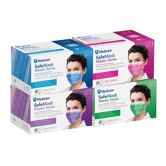 Medicom SafeMask Master Series Procedure Earloop Mask, ASTM Level 1, Lush Lawn (Vibrant Green), 50/Box, 2052 thumbnail 18