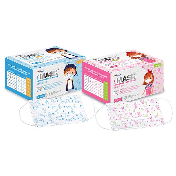iMask™ Surgical Face Mask ASTM Level 3, Pink, Child Size, 50/Box thumbnail 12