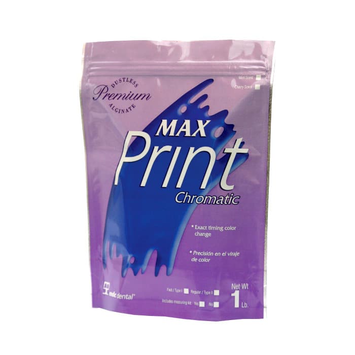 Max Print Chromatic Fast Set Alginate Impression Material, Color-Changing, Dustless, Mint Scent thumbnail 2