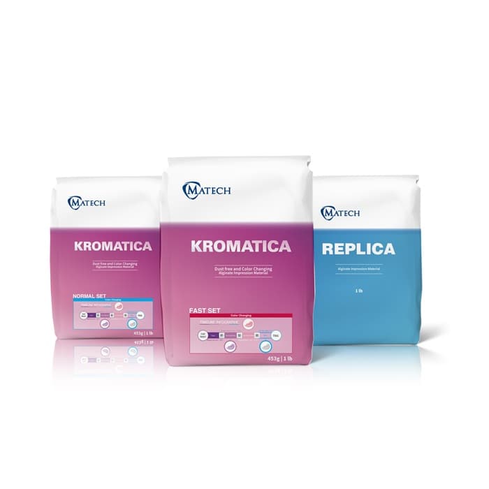 Kromatica® Bubblegum Fast Set Alginate Impression Material, 1 lb Canister, Case of 20, Color-Changing, Dust-Free thumbnail 2