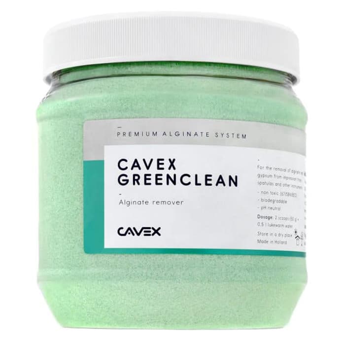 Cavex GreenClean Alginate Remover, 1 kg Jar with Scoop, Cleans up to 500 Trays thumbnail 6