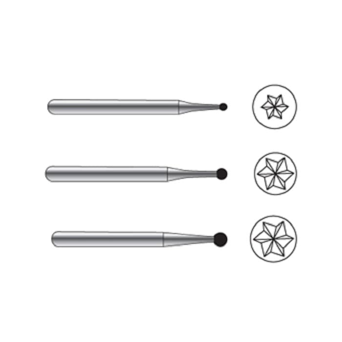 Pac-Dent Surgical Length Carbide Burs, Right Angle/Latch, #2, 26mm Length, 2.35mm Diameter, 10/Bx - Pac-Dent Surgical Length Burs - Right Angle - #2 - Image 1
