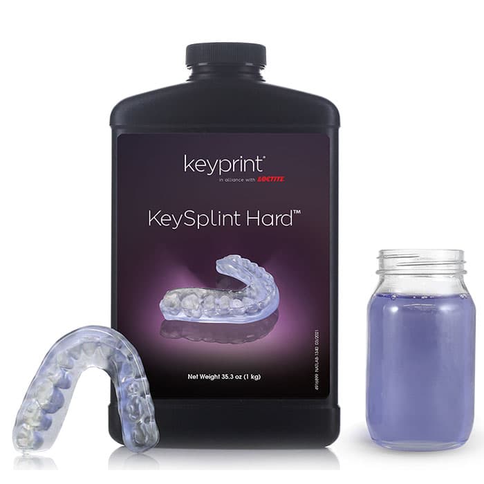 KeySplint Hard Biocompatible 3D Printing Resin, Light Violet Translucent, 1 kg Bottle, 4220004 thumbnail 11