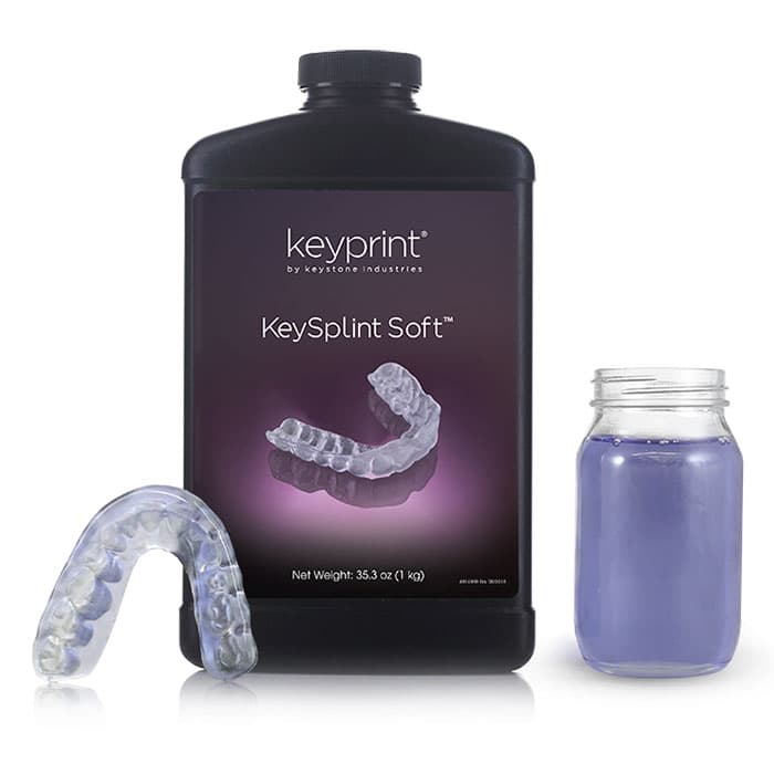 KeyPrint KeySplint Soft 3D Printing Resin, Light Violet Translucent, 1 kg Bottle, 4220005 thumbnail 13