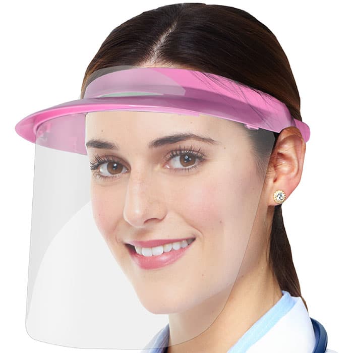 Pac-Dent iVisor Visor and Shield Kit, Pink, 1 Visor, 3 Shields, 1 LC Filter, 1 Mini Shield, V013PK thumbnail 7