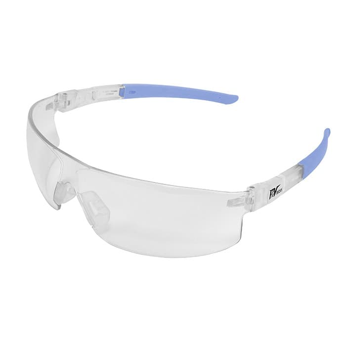 ProVision® Econo Tilts™ Safety Eyewear, Clear Frame/Clear Lens/Blue Tips, Full Size thumbnail 10
