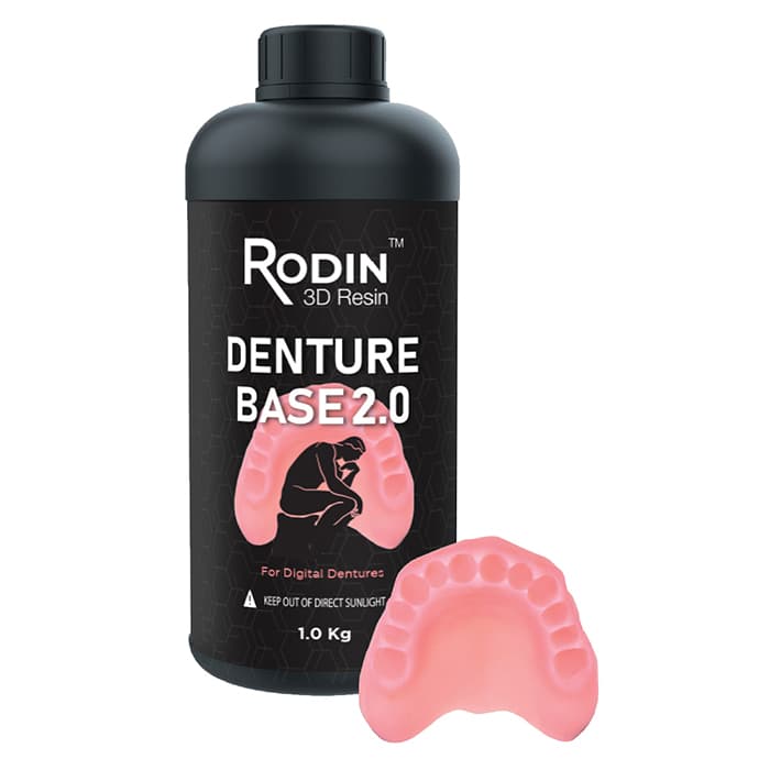 Rodin™ Denture Base 2.0 3D Print Resin, Classic Pink, 1 kg Bottle, #23864 thumbnail 7