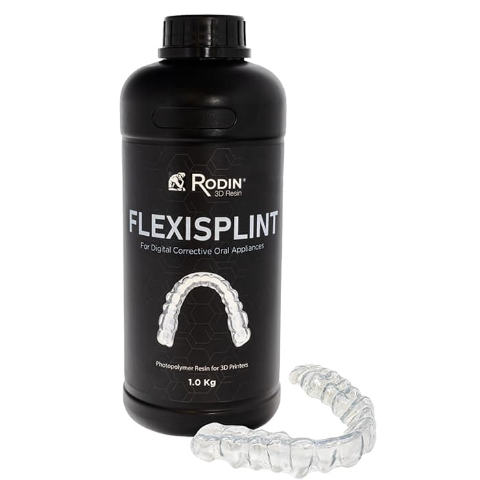Rodin FlexiSplint 3D Printing Resin, Soft, Translucent, 1 kg Bottle, #23866 thumbnail 9
