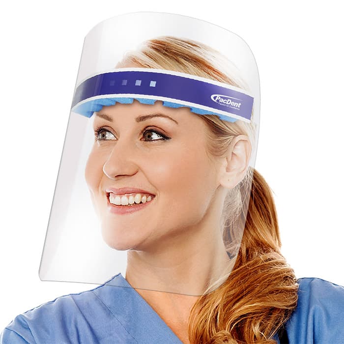 iShield Disposable Face Shields, Vented, Clear/Blue, 38/Box, S026 thumbnail 7