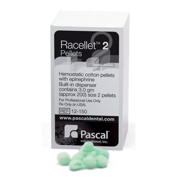 Racellet Hemostatic Cotton Pellets with Racemic Epinephrine, Size #2 (5.5mm), Green, 200/Box, 12-150 thumbnail 14
