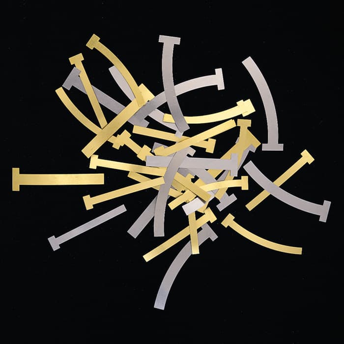 Pulpdent T-Bands Brass Matrix Bands, Curved Wide, 100/Box - T-Bands - Brass - Curved Wide - Image 1