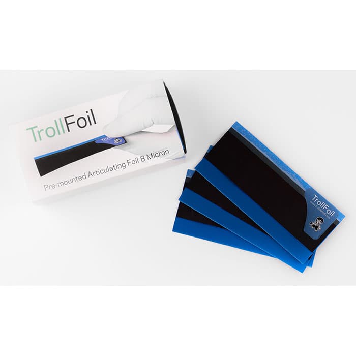 TrollFoil 4.5 Articulating Foil Strips, Blue, Premounted, 80/Box, 12000145 thumbnail 5