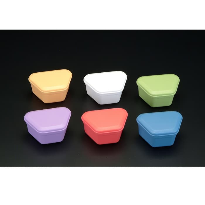Plasdent ProBath Denture Boxes, Heavy Gauge, Soft Plastic, 2" Deep, Assorted Pastel Colors, 12/Box, 200PBH-PA thumbnail 4
