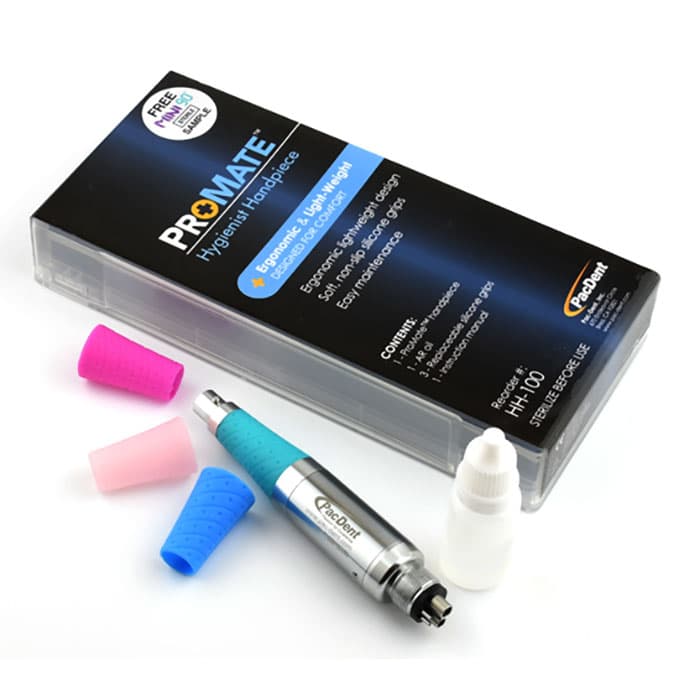 ProMate Hygiene Prophy Handpiece, Air-Driven, with 3 Silicone Grips, HH-100 thumbnail 9