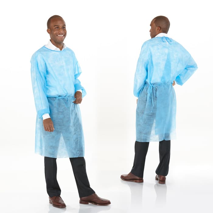 SafeWear Form-Fit Disposable Isolation Gown, Extra Large, Sunny Yellow, 12/Pk, 8113-D thumbnail 13