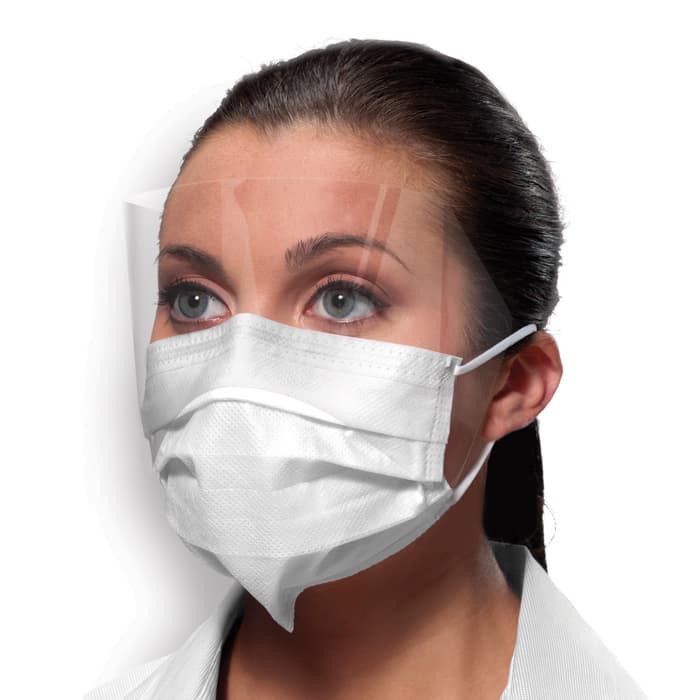 Crosstex Isofluid FogFree SecureFit Earloop Procedure Mask with Wrap-Around Shield, ASTM Level 1, Blue, 25/Box, GCIPWBSF thumbnail 14