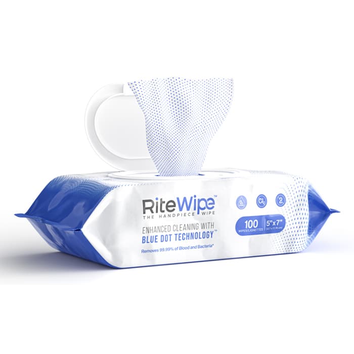 RiteWipe Handpiece Cleaning Wipes, 5" x 7", 100 Wipes/Pouch, 121100 thumbnail 9