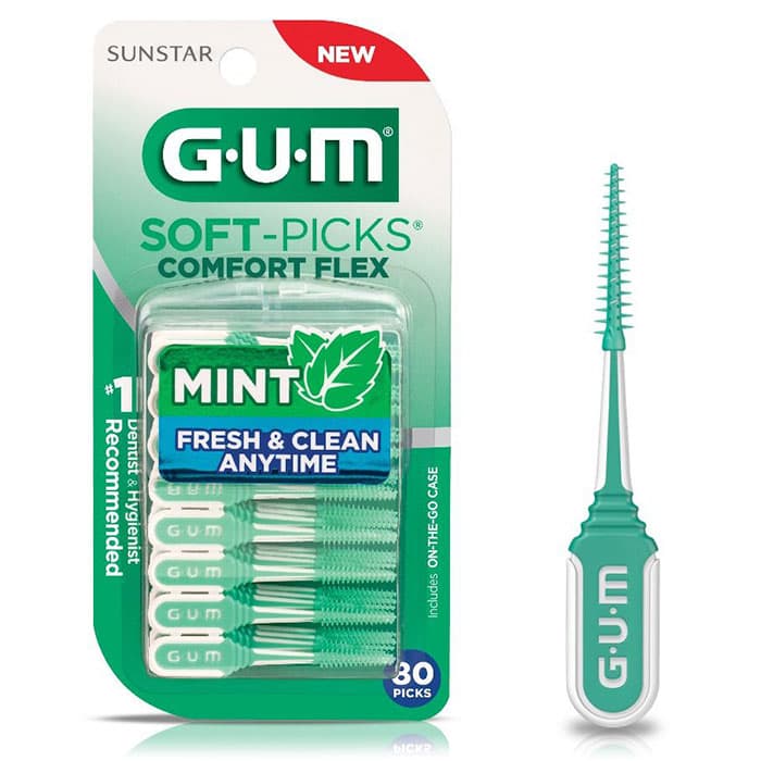 GUM Soft-Picks Comfort Flex Mint Interdental Cleaners, 4 Picks per Pack, 72 Packs per Box (288 Picks), 670P thumbnail 14