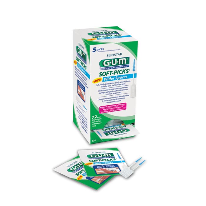 GUM Soft-Picks for Wider Spaces, Interdental Cleaners, 5 Picks/Envelope, 72 Envelopes/Box, 634PG thumbnail 7