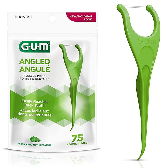 GUM Eez-Thru Angled Flossers, Fresh Mint, 2 Flossers per Pack, 48 Packs per Box, 898PQ thumbnail 14