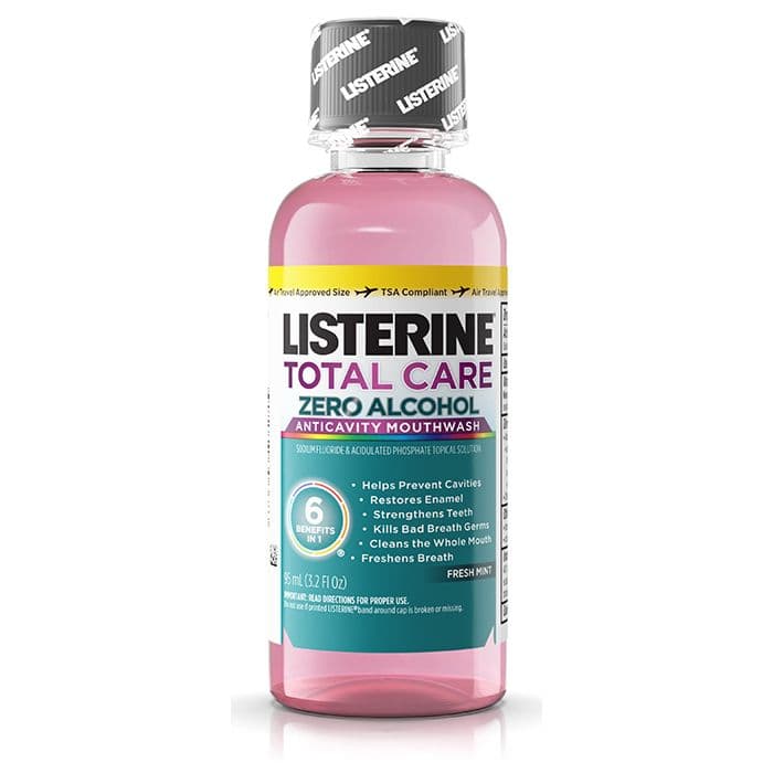 Listerine Total Care Zero Mouthwash, Alcohol-Free, Fresh Mint, 3.2 oz (95 ml), 24/Case, 30668 thumbnail 3