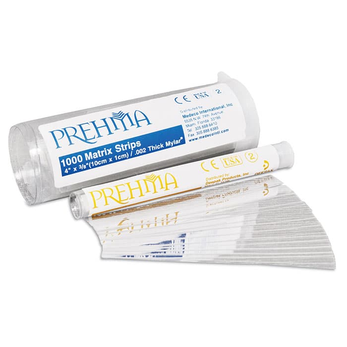 Keystone Prehma Mylar Matrix Strips, Clear, 0.002" (60 microns) Thick, 4" x 3/8", Tube of 100 thumbnail 4