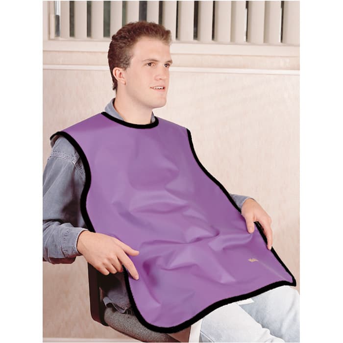 Flow X-Ray Lead-Free Adult Apron Without Collar, 24" x 26", 0.25 mm Lead Equivalency, Purple, 75050NL-12 thumbnail 5
