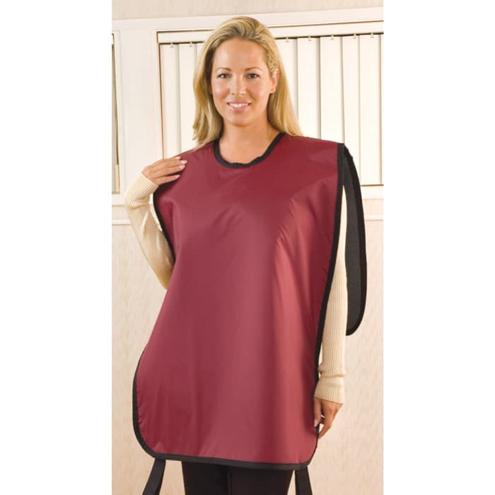Adult Panoramic Lead-Free Antimicrobial X-ray Apron, Navy Blue, 24" x 27", 0.25mm Lead Equivalent, 75061NL-42 thumbnail 4