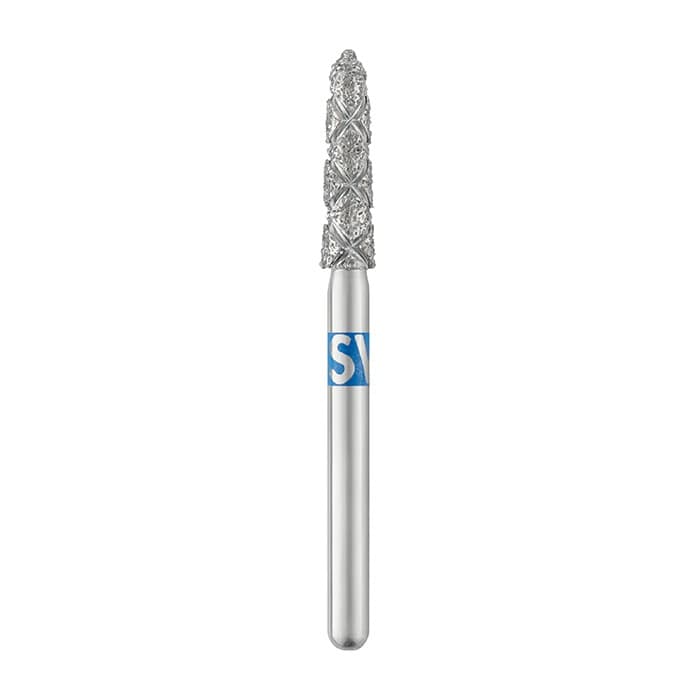 Piranha 2X Diamond Burs, FG, Round End Taper, #856-018, 1.8 mm Head Diameter, Medium Grit, Blue, 5/Pk, 856-018-2X thumbnail 9