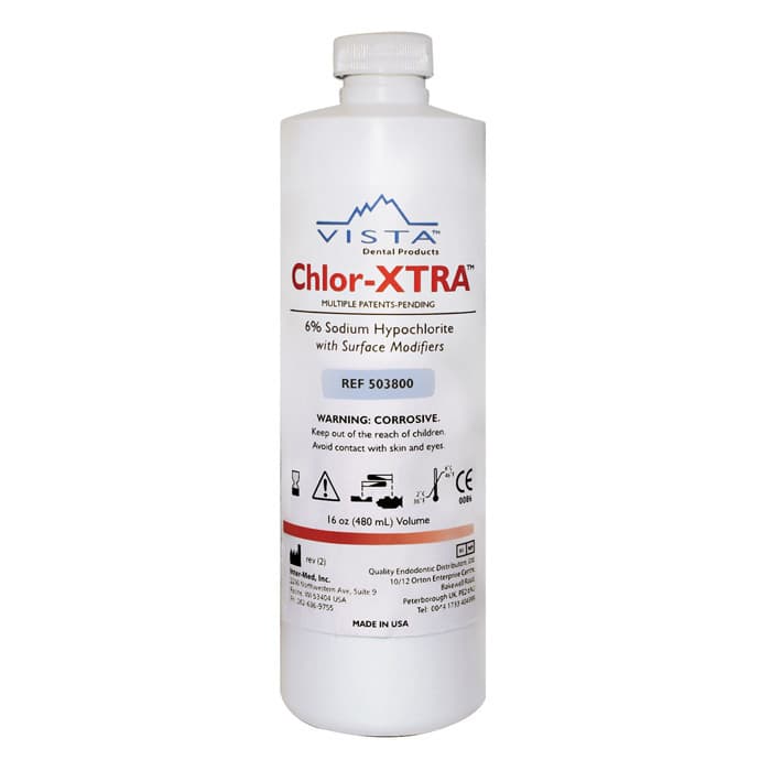 Chlor-XTRA 6% Sodium Hypochlorite Irrigant, 3cc Prefilled Syringes, 10/Box, with 27G Side-Vented Tips thumbnail 7