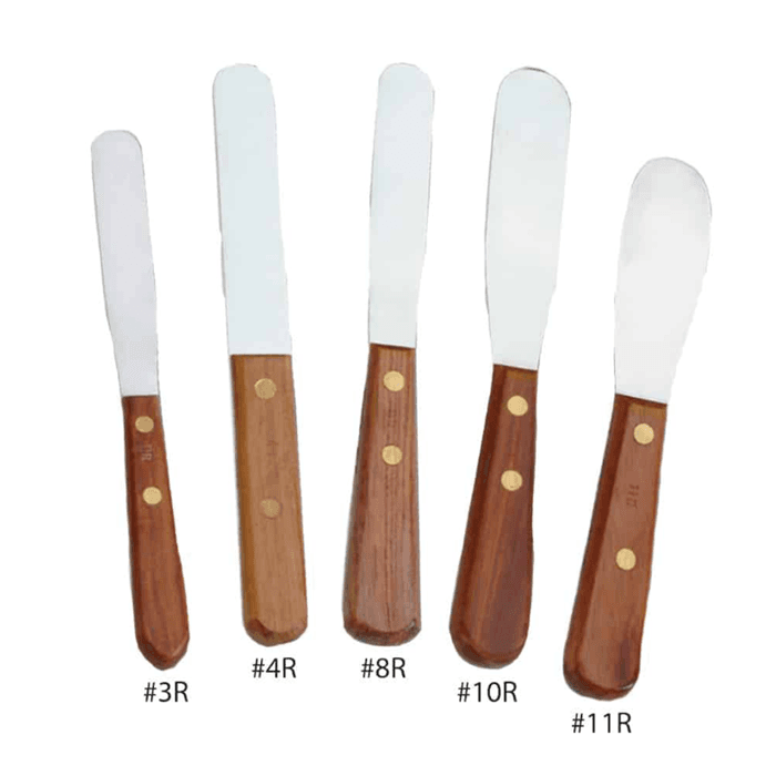 Vista Apex #11R Spatula, Stainless Steel Blade with Rosewood Handle, 3.50" Flexible Blade, 105011 thumbnail 6