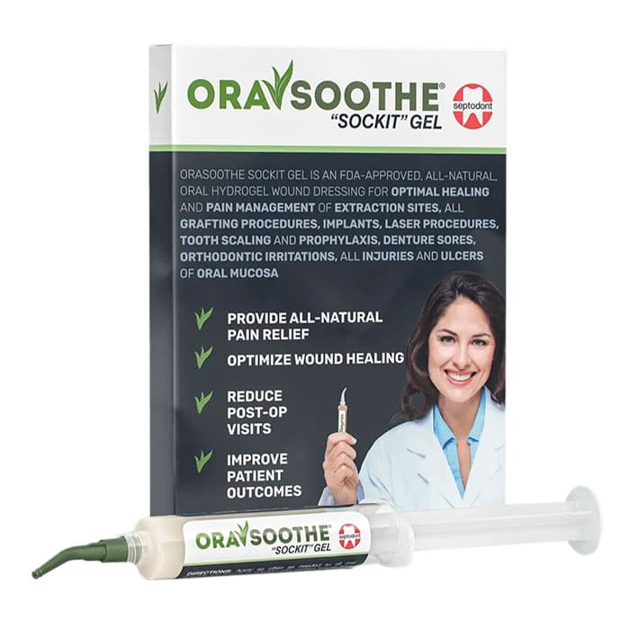Septodont OraSoothe "Sockit" Gel Oral Hydrogel Wound Dressing, 10 g Syringe, 25/Pk, 01S0610 thumbnail 9
