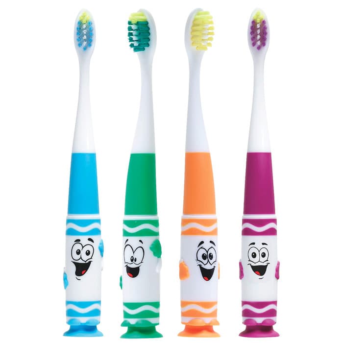GUM Crayola Pip-Squeaks Battery-Powered Toothbrush, Ultra Soft, Ages 3-5, Assorted Colors, 12/Box, 232PY thumbnail 6