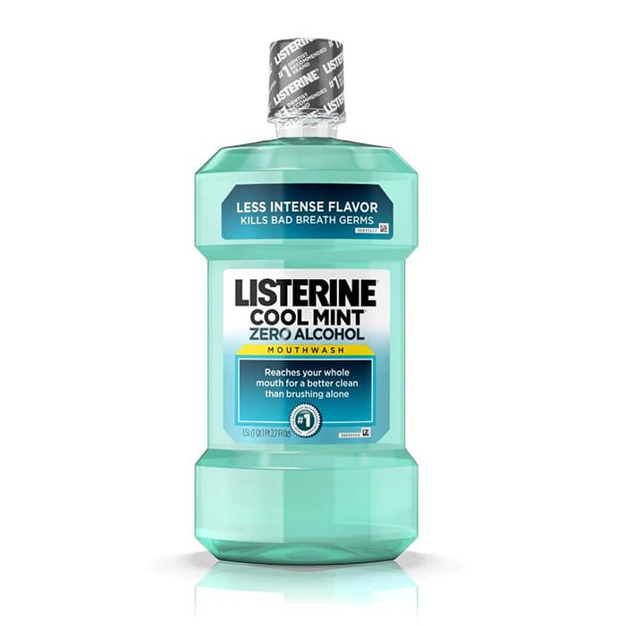 Listerine Zero Mouthwash, Clean Mint, Alcohol-Free, 1.5 L Bottle, 6/Case, 42834 thumbnail 3