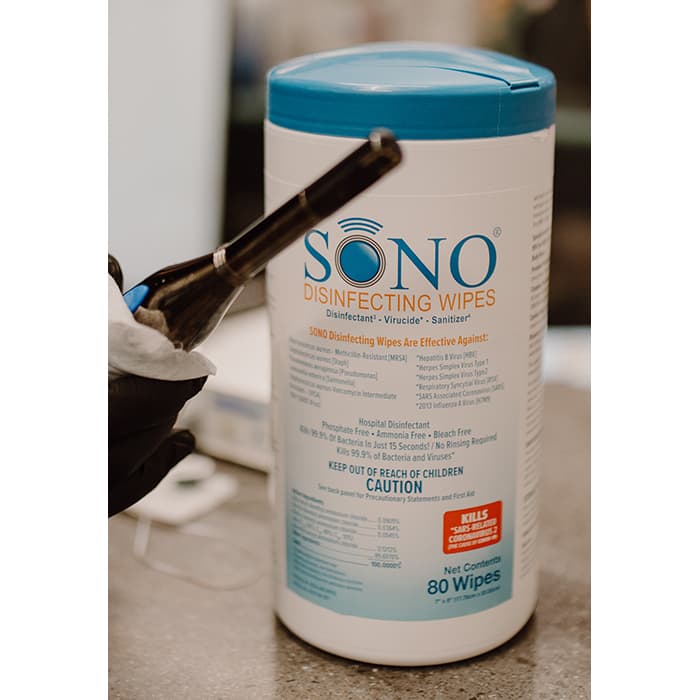 Sono Disinfecting Wipes, 7" x 8", 80/Pkg, Soft Pack thumbnail 2