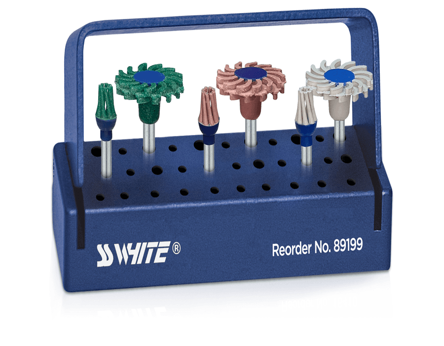 SS White Jazz Twist Intraoral Zirconia Polishing Kit, 6-Piece, RA, 89201 thumbnail 5