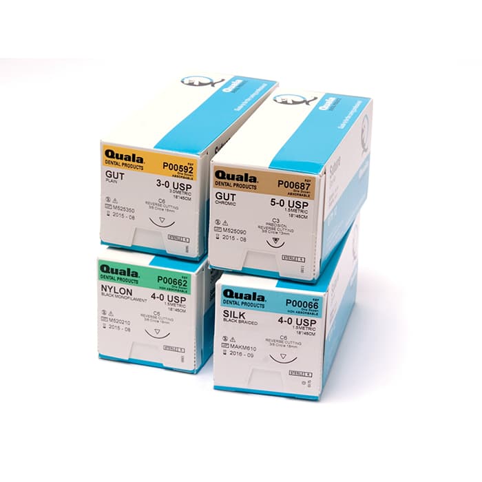 Quala Chromic Gut Suture, 4-0, C-6 Reverse-Cutting 19mm Needle, 18", 12/Bx, P00558 thumbnail 4