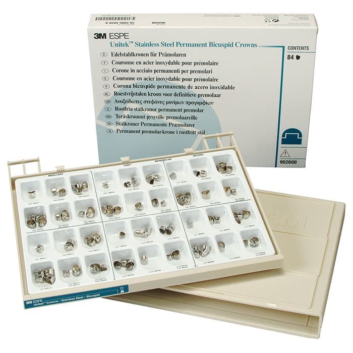 3M Unitek Stainless Steel Permanent Molar Crown, Upper Right First Molar, Size 2 (2UR), 5/Box, 900322 thumbnail 17