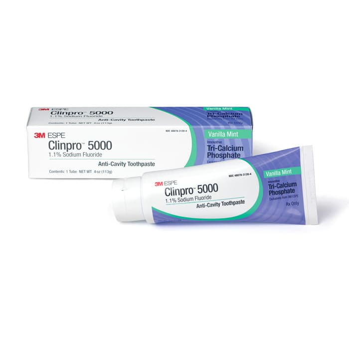 Clinpro 5000 1.1% Sodium Fluoride Anti-Cavity Toothpaste, Spearmint, 4 oz Tube, Rx Only, 12115SM thumbnail 12