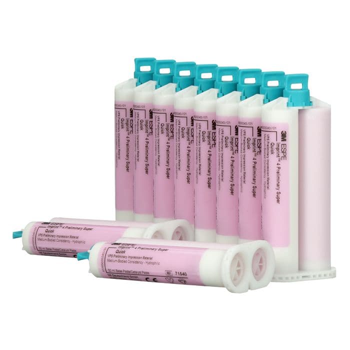 3M Imprint 4 Preliminary VPS Impression Material Economy Pack, Regular Set, Pink, Mint, 10 x 50 mL Cartridges, 71539 thumbnail 14