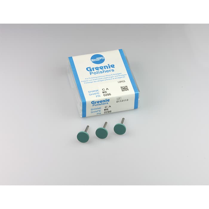 Shofu Greenie Silicone Polisher, CA (Contra Angle), Pointed Cylinder PC2, ISO #050, Green, 12/Pk, #0285 thumbnail 13