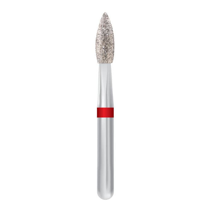 Midwest Once Sterile Single-Use Diamond Bur, Fine Grit, Taper Round End, #856-016F, 1.6mm Diameter, 8.0mm Length, Friction Grip, 25/Pk, 1856016F thumbnail 16