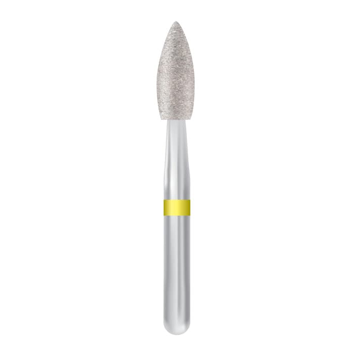 Midwest Once Single-Use Sterile Diamond Bur, #858-014SF, Needle Shape, Super Fine Grit, Friction Grip, 1.4 mm Diameter, 8.0 mm Length, 25/Pkg, 1858014SF thumbnail 8