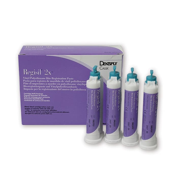Regisil 2X VPS Bite Registration Material, Regular Set, 50 mL Cartridge Refill, Purple/Teal, 4/Pk, 619500 thumbnail 24