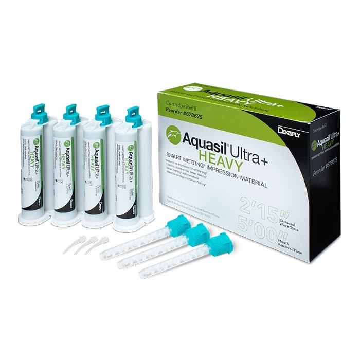 Aquasil Ultra+ Smart Wetting VPS Impression Material, Heavy Body, Fast Set, 50 ml Cartridge, Light Green, Mint, 24/Pk, 678626 thumbnail 14