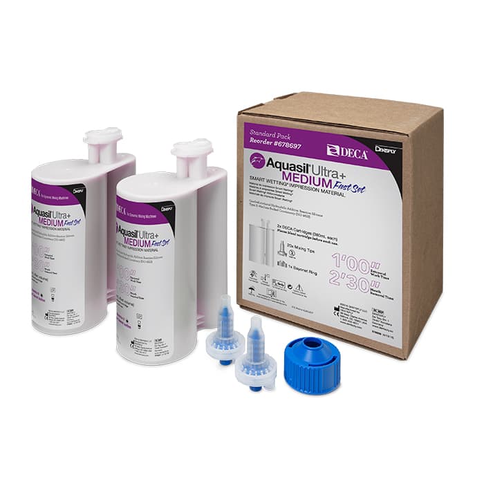 Aquasil Ultra+ DECA Smart Wetting VPS Impression Material, Cartridge Refill, Medium Body, Fast Set, Mint, Purple, 380 ml, 2/Pk, 678697 thumbnail 12